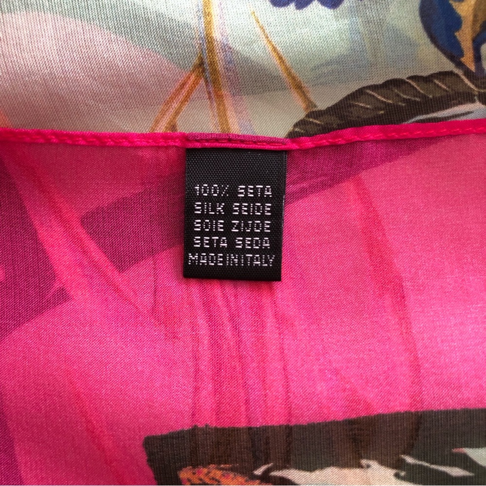 Vintage Rosabotanica Balenciaga Silk Scarf: Made in Italy - Picture 9 of 11